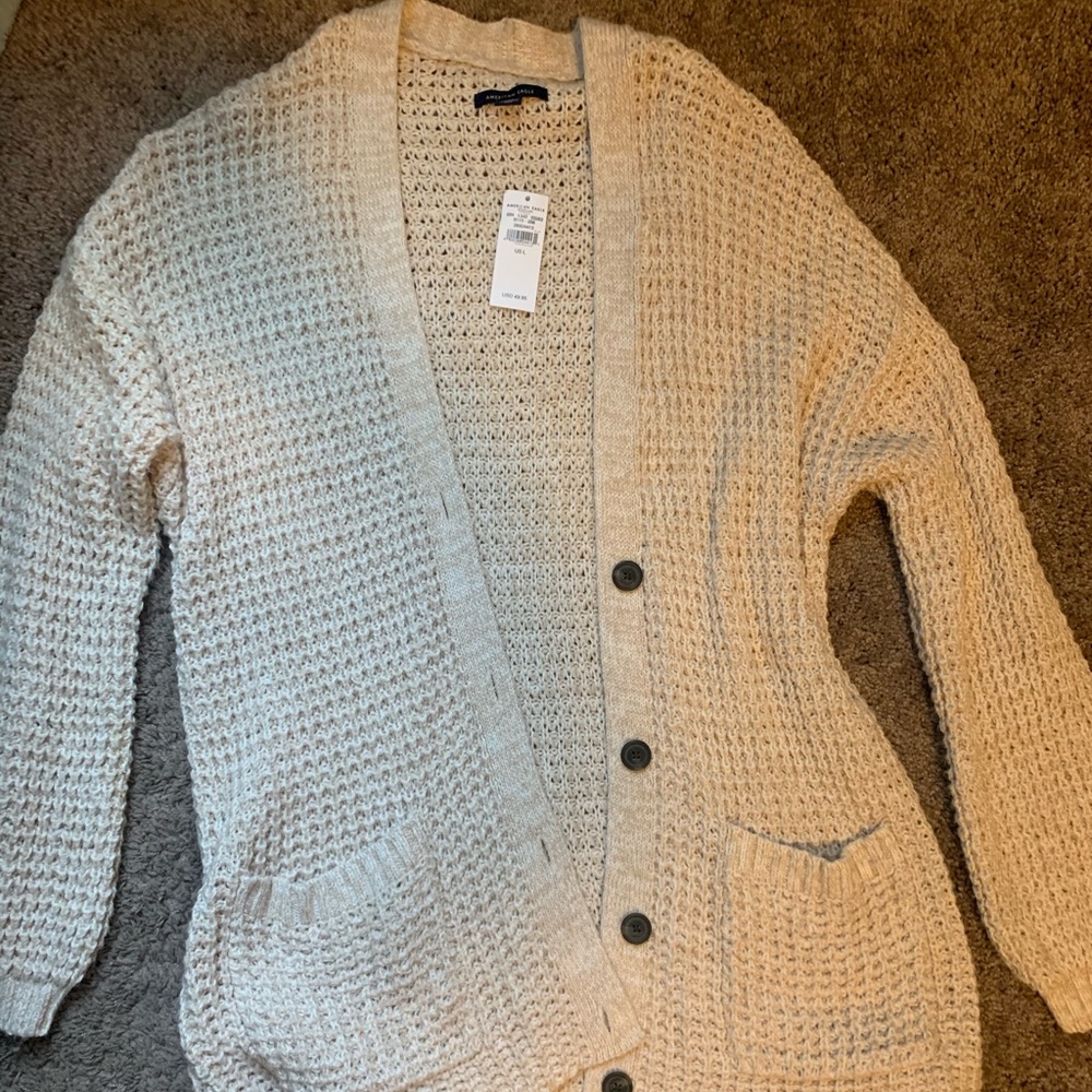 American Eagle Cream Cardigan